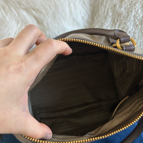 PRADA Jacquard Logo Tote Corda Bruciato - Picture 6 of 6